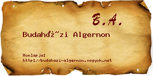 Budaházi Algernon névjegykártya